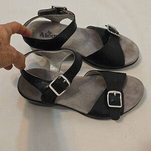 Alegria Black Leather Sandals DAI - Size 38 ALE5130